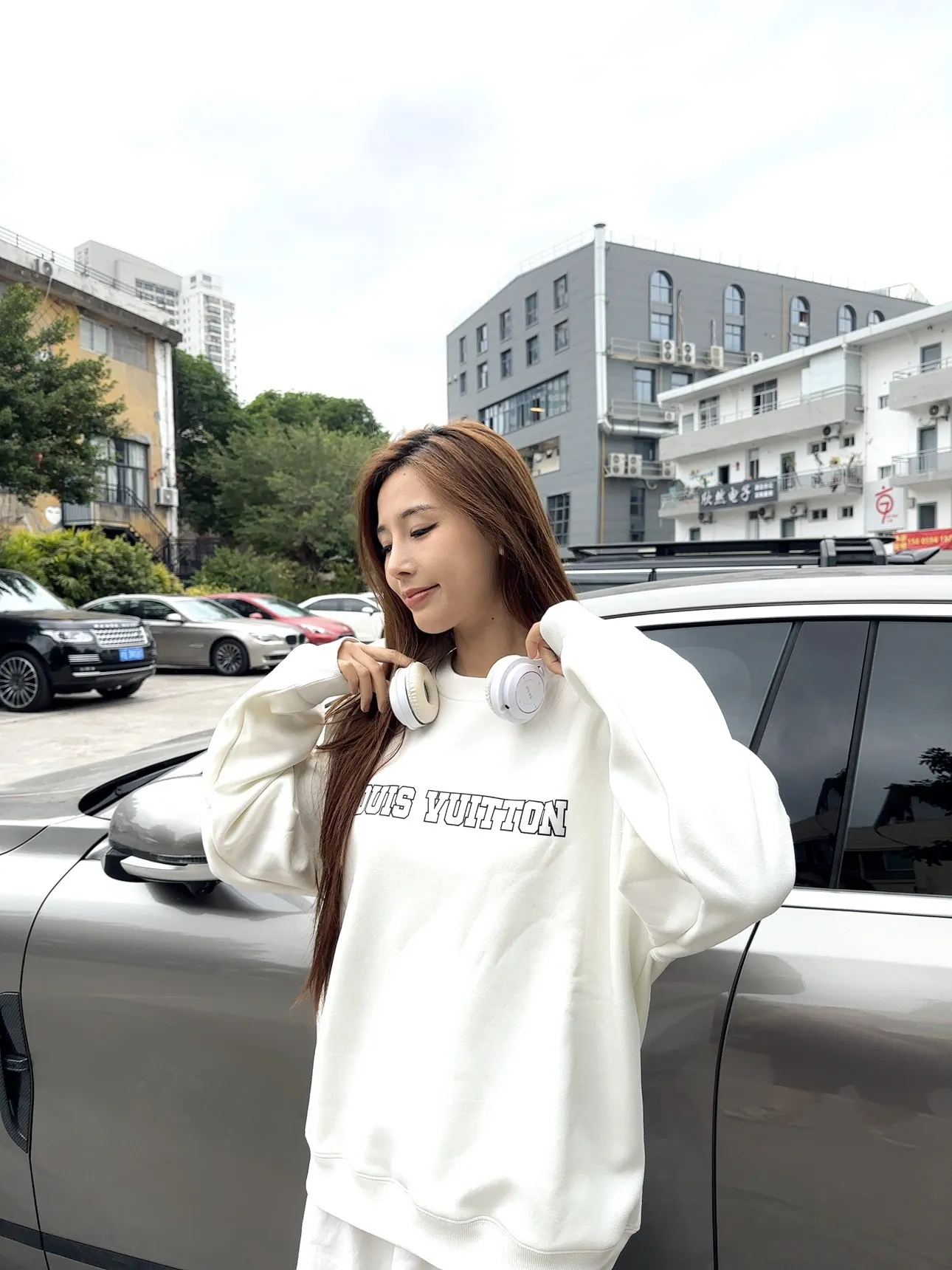Louis Vuitton/Louis Vuitton 25Fw cuff 1878 round neck sweatshirt